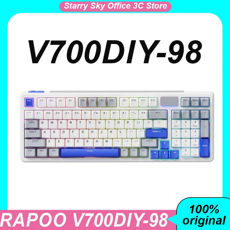 Rapoo V700DIY-98 Беспроводная механическая клавиатура трехрежимная V-концентратор 4000