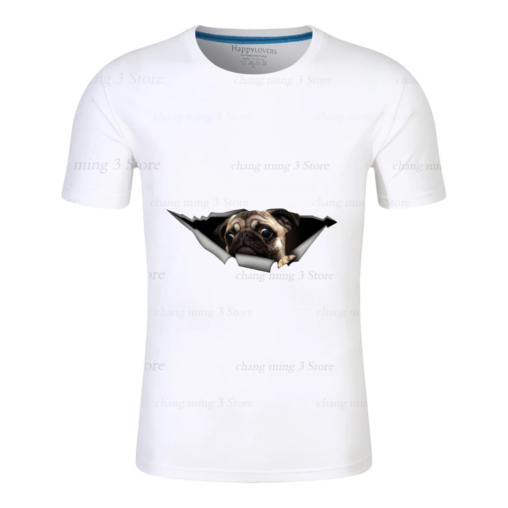 

Comfortable and breathable dog men's 100% cotton T-shirt, trendy and cool short sleeves, slim top, high quality, a-093