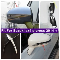 car rearview rear view mirror strips anti scratch sticker cover trim fit for suzuki sx4 s cross 2014 2022 exterior accessories