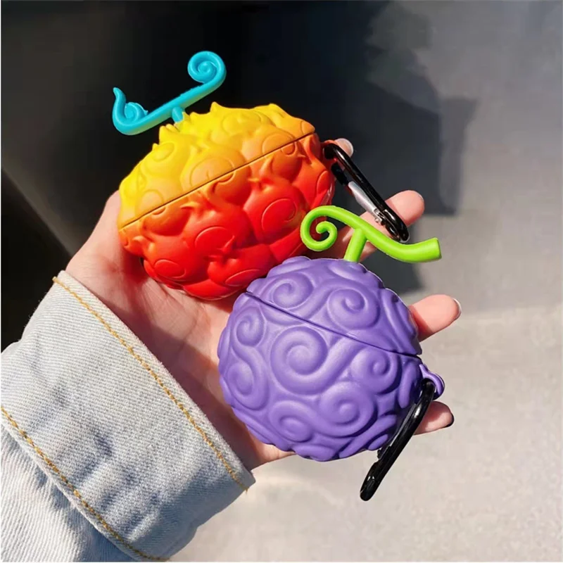 

Cartoon 3D Silicone One Piece Devil Fruit Earphone Case For Airpods Pro 3 Case Headphone Protective Soft Cover For Airpods 1 2