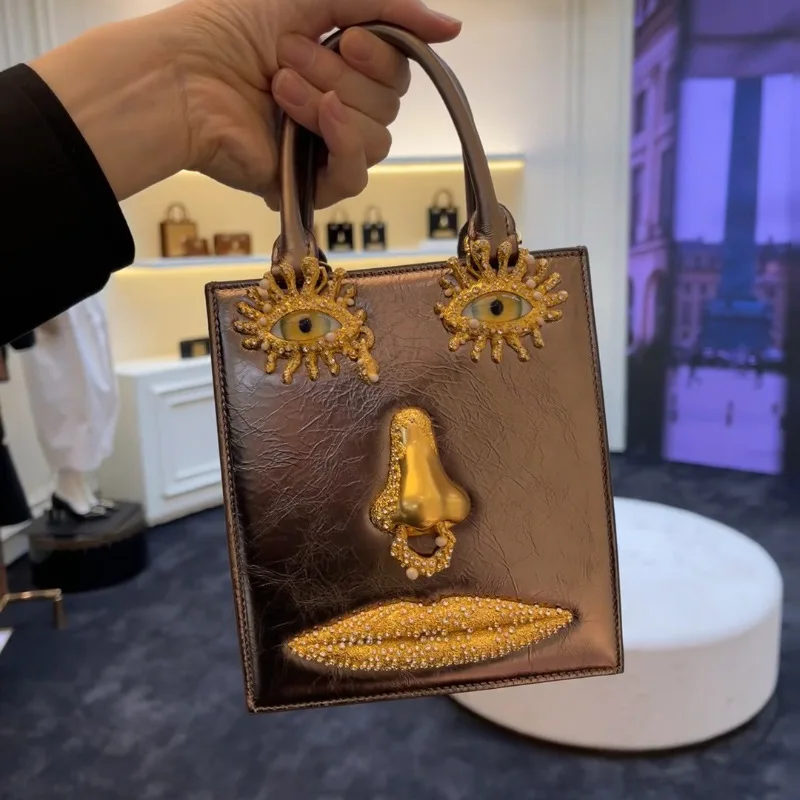 Французские ретро нишевые индивидуальные трехмерные серьги с бриллиантами в