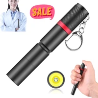 portable mini flashlight waterproof aaa battrey pocket led torch with pen clip keychain hand light for dentist emergency outdoor
