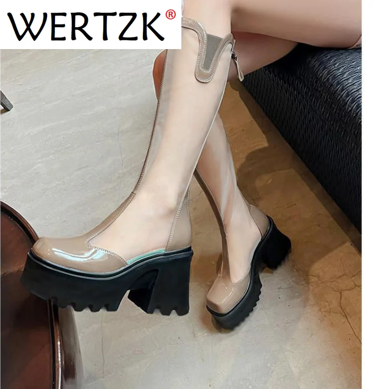 2022 г. Летние женские модные новые пикантные белые ботильоны на платформе с