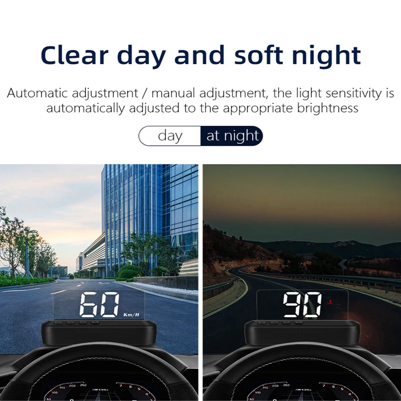 Светодиодный C100 автомобильный проекционный дисплей Hud без фиксации OBD2