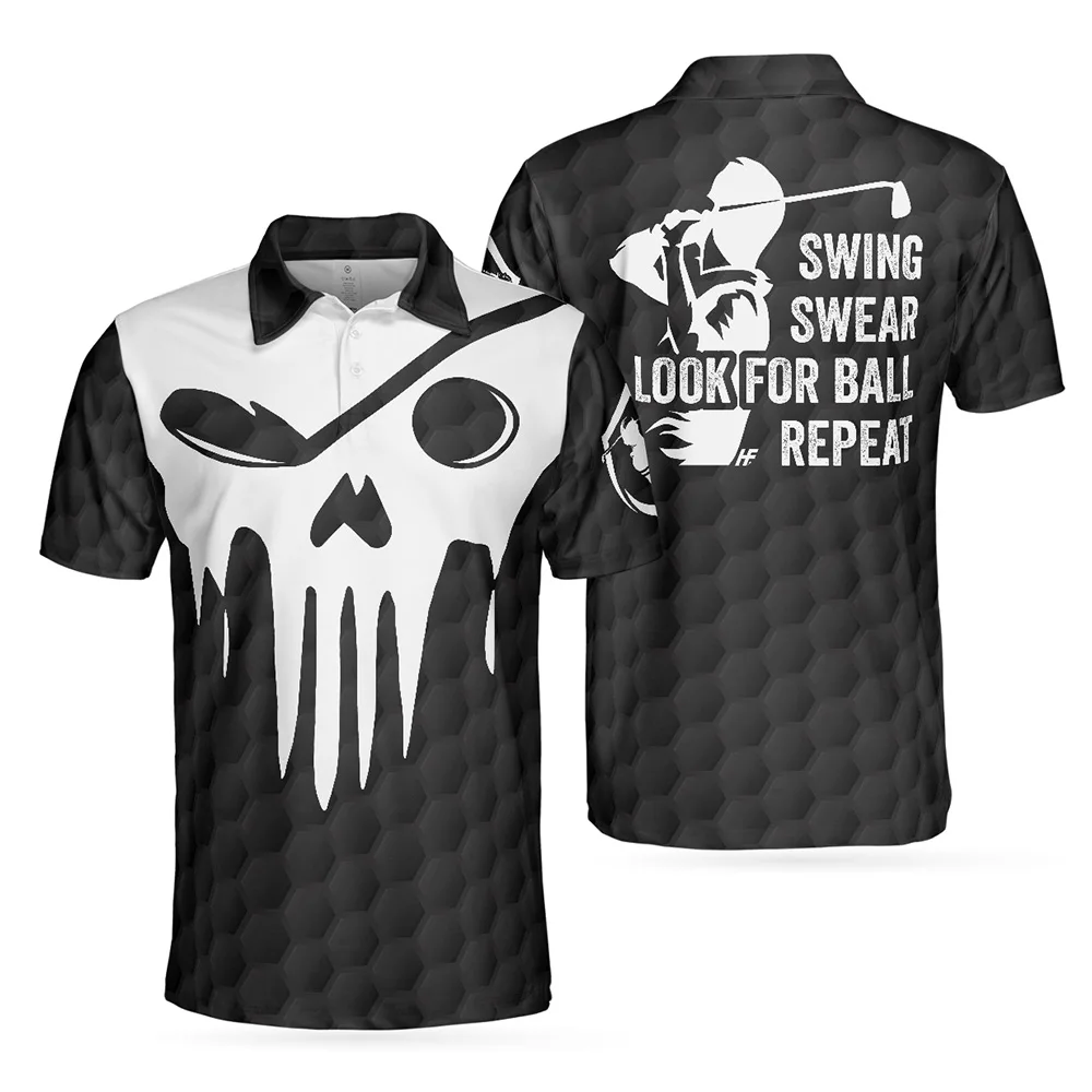 Летняя мужская рубашка для гольфа с коротким рукавом быстросохнущая дышащая