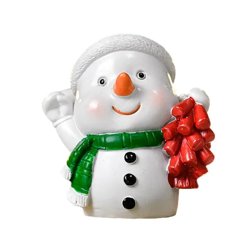 

Santa Statue Resin Christmas Santa Sculpture Waterproof For Table Top Durable Indoor Festive Decorations For Tables Desks