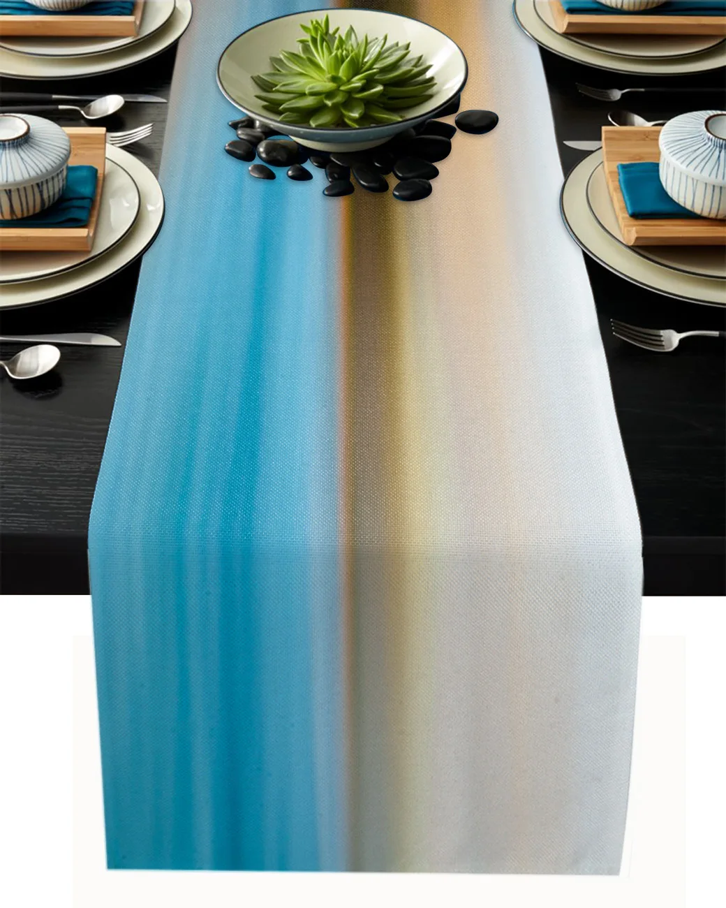 

Gradient Water Surface Sky Blur Tablecloth Table Runner Decoration Home Decor Dinner Table Decoration Table Decor