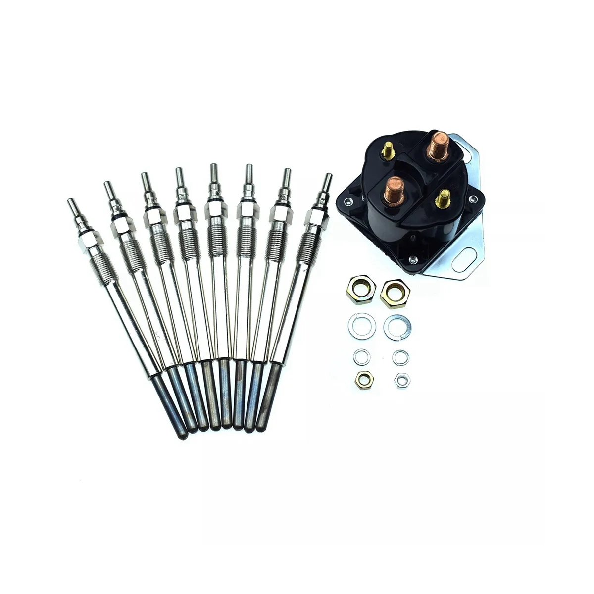 

For E F Series 7.3L Power Stroke Pickup Relay Solenoid & Glow Plugs F4TZ12A342BA F81Z-12B533-AC