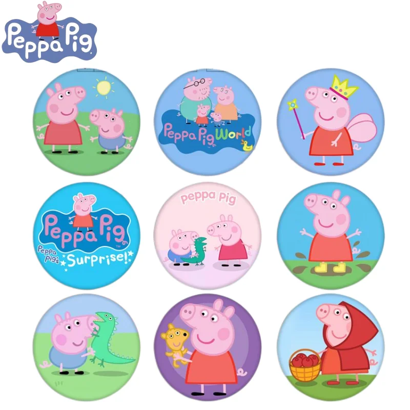 

Peppa Pig Series Peppa George Pig Dad Pig Mom Anime Cartoon Peripherals New Badge Cute Brooch Brooch Backpack Pendant Wholesale
