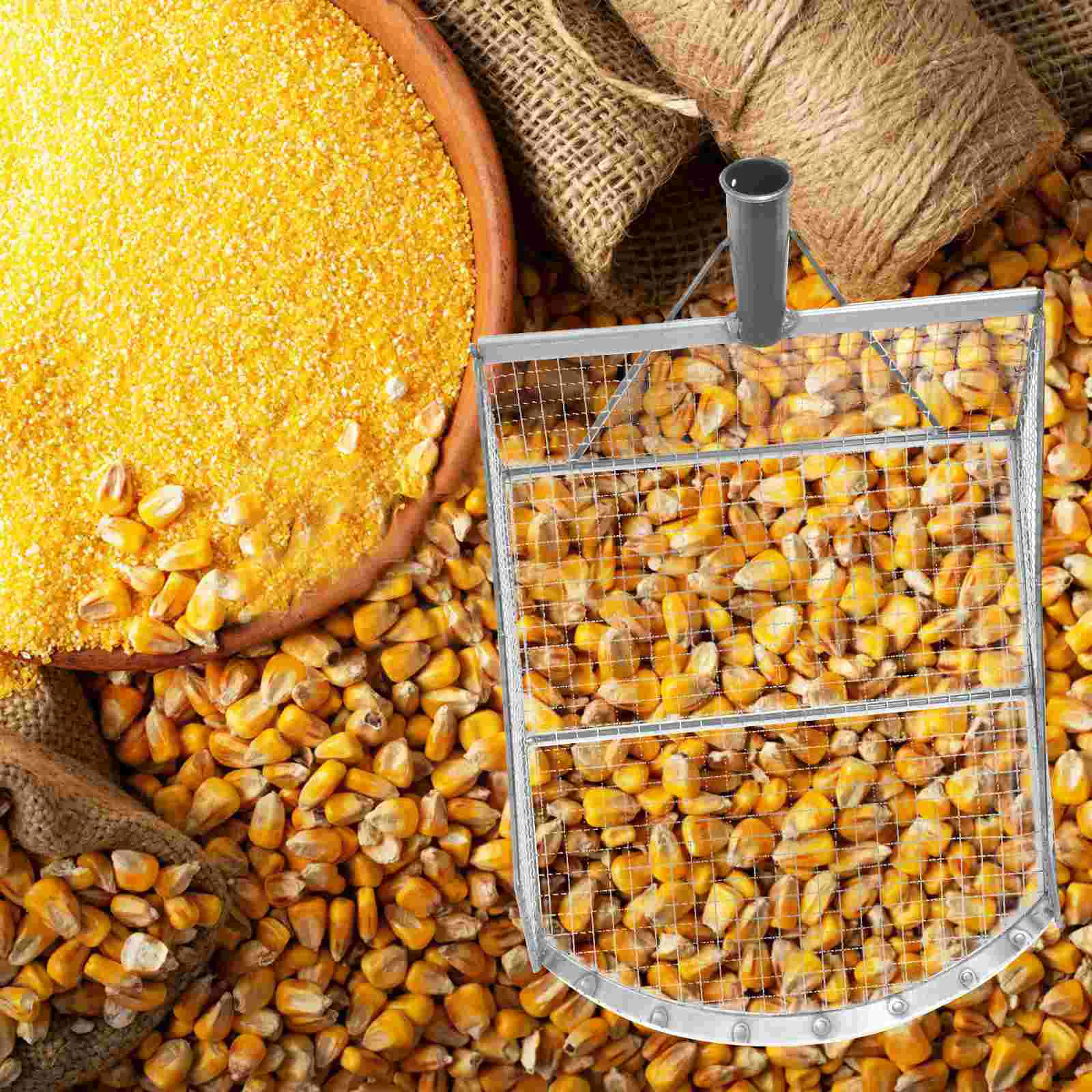 

Shovels Slotted Corn Scoop Garden Digging Supply Broom Dustpan Set Outdoor Gardening Hand Tool Metal Collect Portable