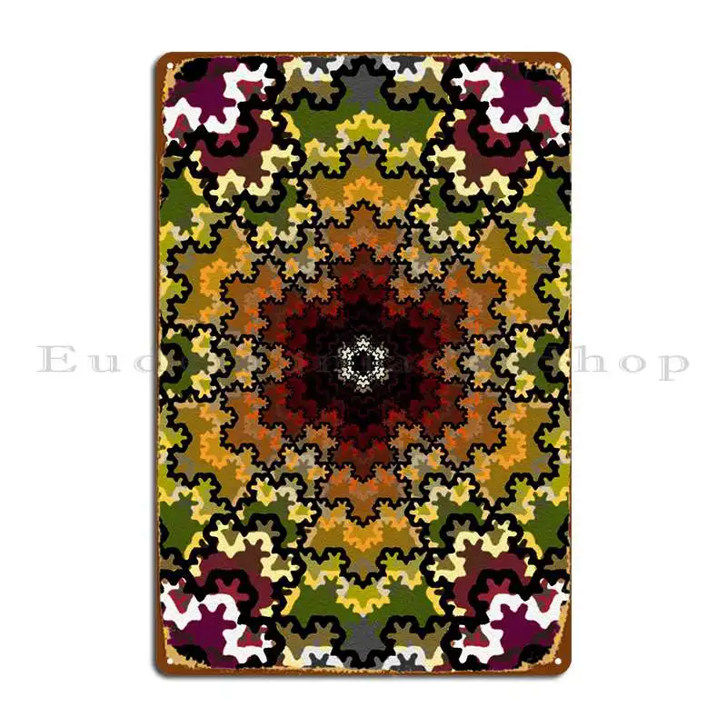 

Fractal Metal Sign Kitchen Poster Printing Club Kitchen Tin Sign Poster
