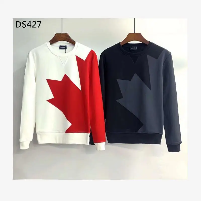 

DSQUARED2 Autumn And Winter New Men's Sweater Pullover Slim Fit Casual Round Neck Print Fashion Maple Leaf Long Sleeves DS427