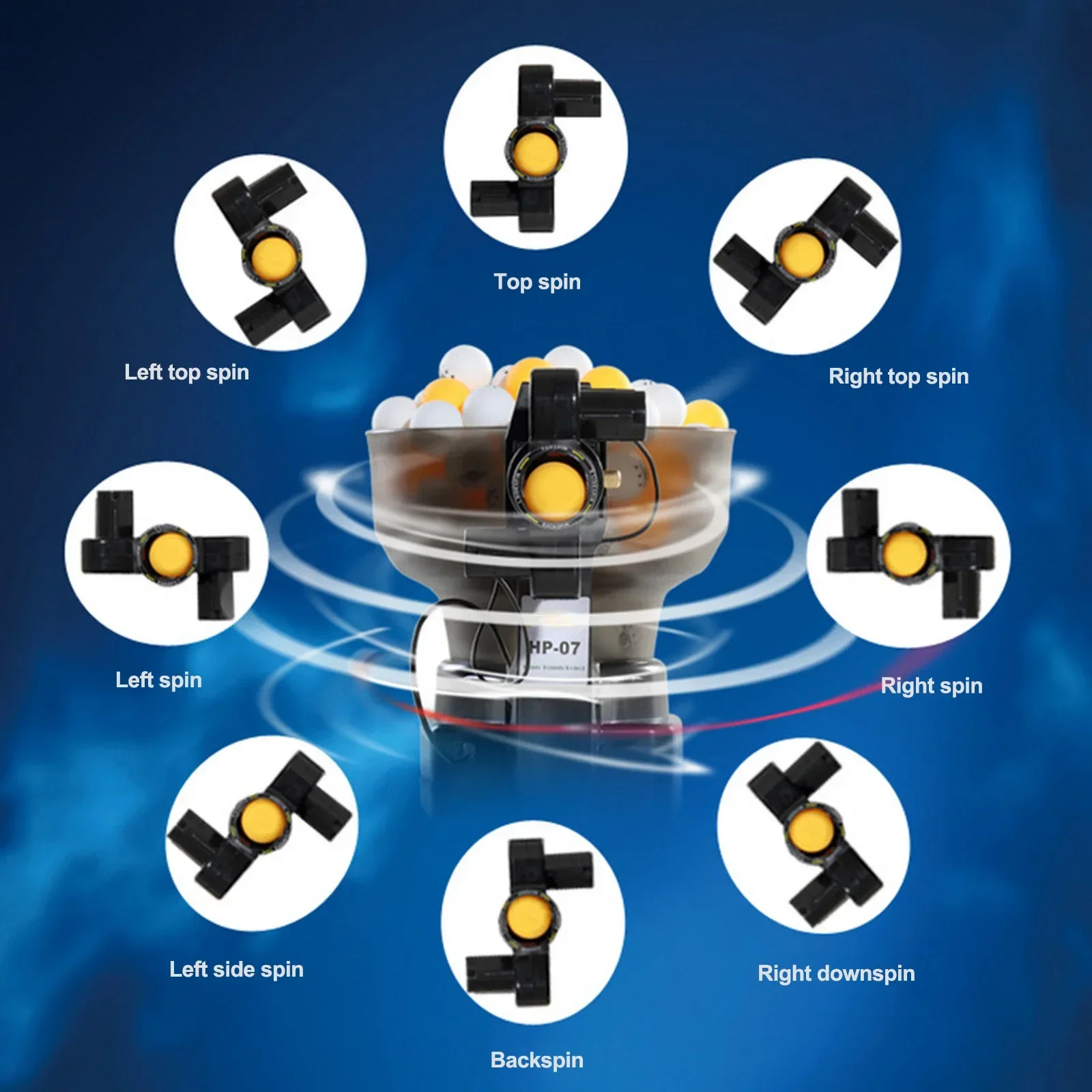 Робот-тренажер для настольного тенниса HP-07 устройство запуска мячей пинг-понга