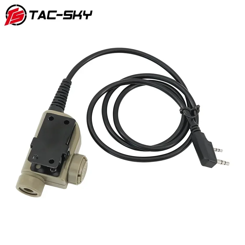 TS TAC-SKY Тактический аксессуар для наушников Военный PTT Ken Plug Silynx U94 Baofeng UV5R UV82 Walkie Talkie