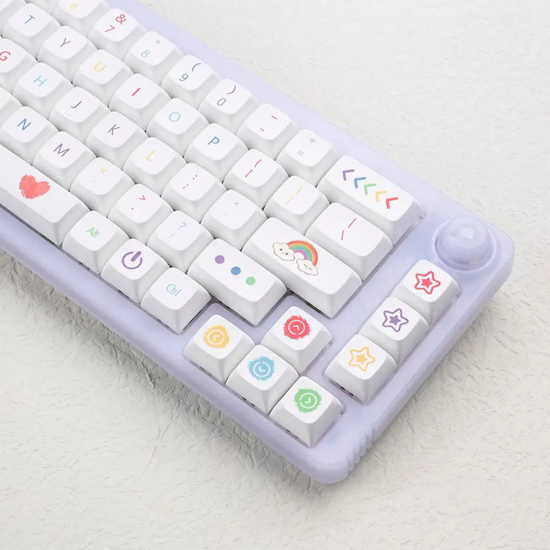 

XDA Keycaps 127 Keys Colorful Graffiti PBT Keycap For Cherry MX Switch Mechanical Keyboard DYE Sublimation Key Caps XDA Profile
