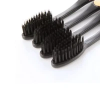 hot 4pcs double ultra soft toothbrush bamboo charcoal nano brush oral care 625 nano antibacterial toothbrush black heads