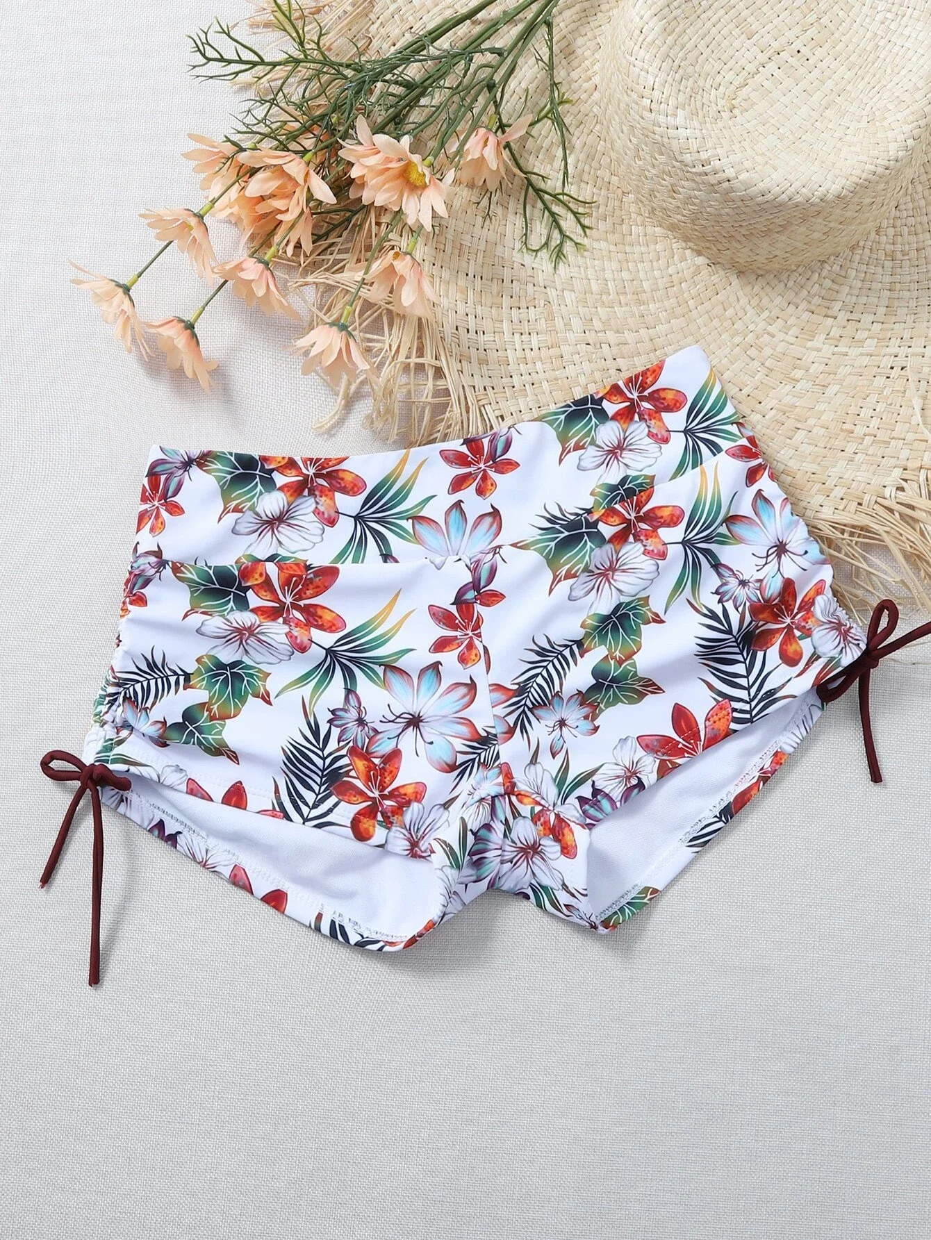

Floral Drawstring Side Bikini Panty