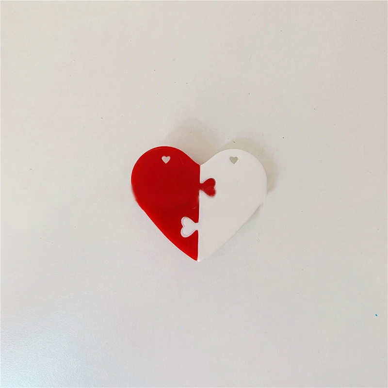 Goth Punk Acrylic Heart Hair Clip for Women Girl Y2K Hip Hop Rock Love Hairpins Fashion Jewelry Accessories Barrettes Gifts |