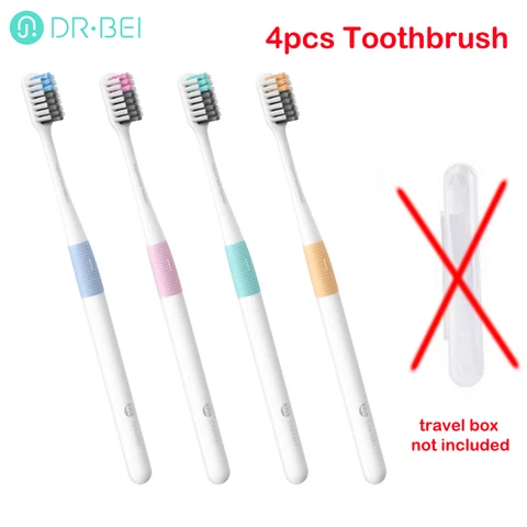 Оригинальная зубная щетка Dr. Bei Bass, импортный мягкий мех, пищевой материал, семейная упаковка, зубная щетка для пары, не включая дорожную коробку