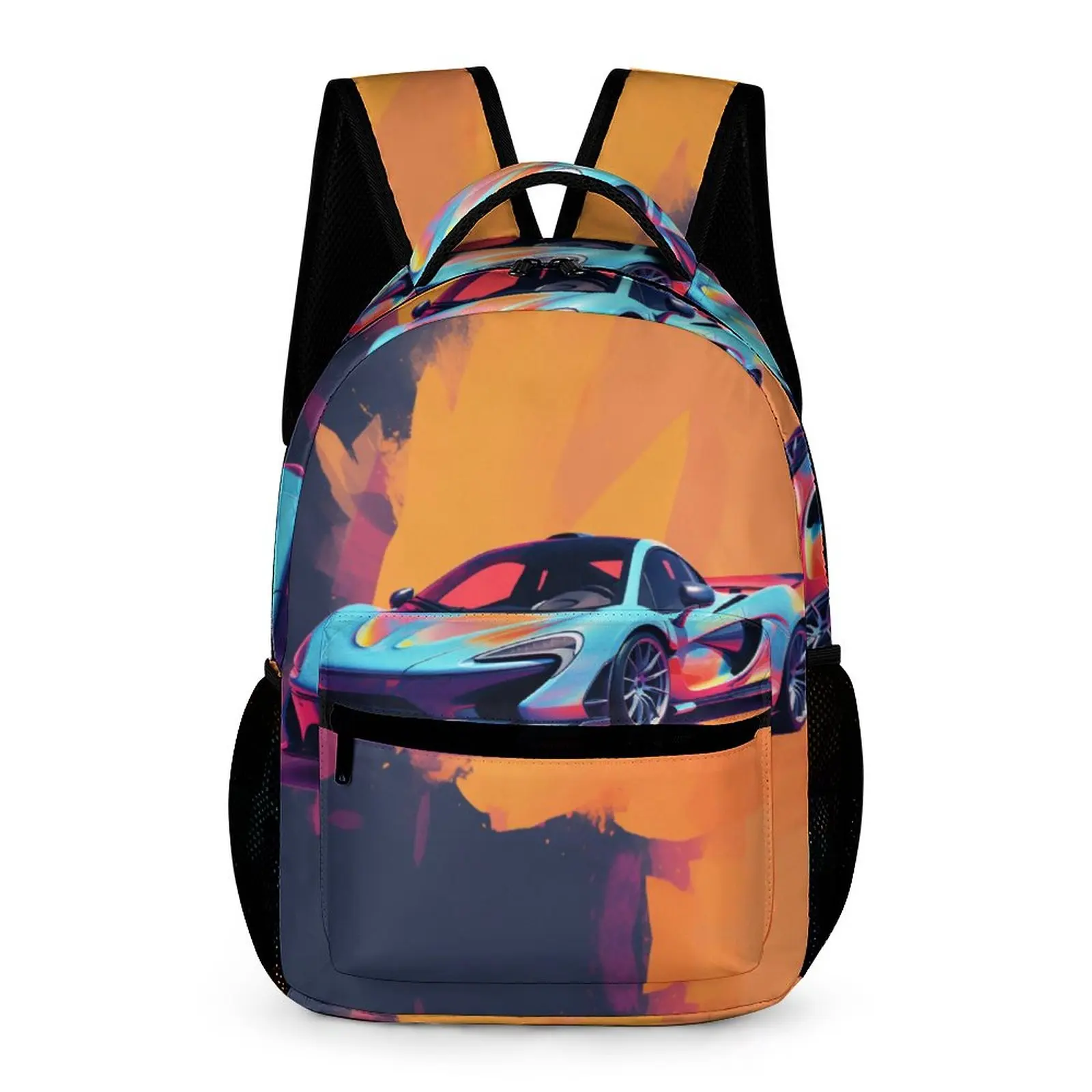 

Мощный спортивный автомобильный рюкзак, Обложка, арт Neo Fauvism, уличные рюкзаки для мальчиков, забавные школьные сумки, высокое качество, большой рюкзак