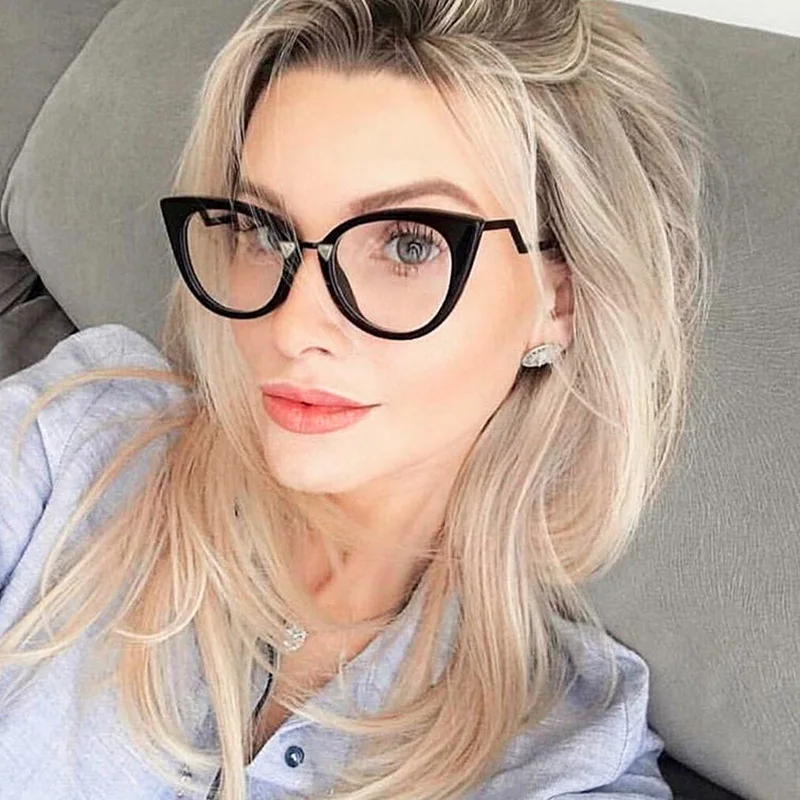

GODU Anti-Blue Light Classic Cat Eye Glasses Frame Women Brand Designer Fashion Acetate Material Red Optical Eyeglasses