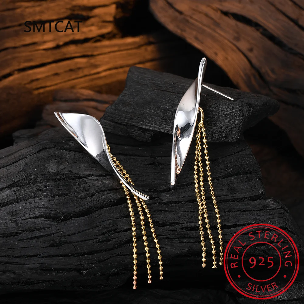 

Серьги-гвоздики женские из серебра 925 пробы с искусственными листьями