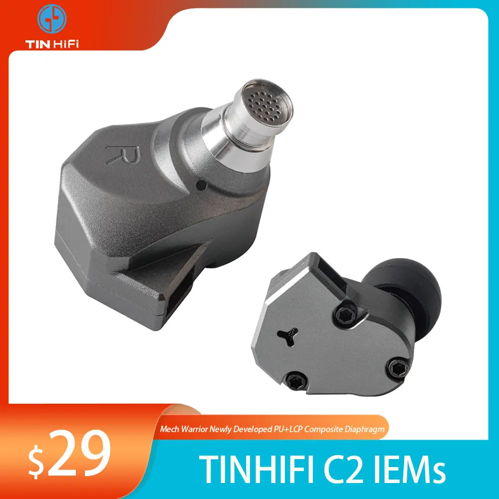 

TINHIFI C2 Mech Wired Hifi In Ear IEM Earphone Warrior Newly Developed PU+LCP Composite Diaphragm Monitor with Detachable Cable