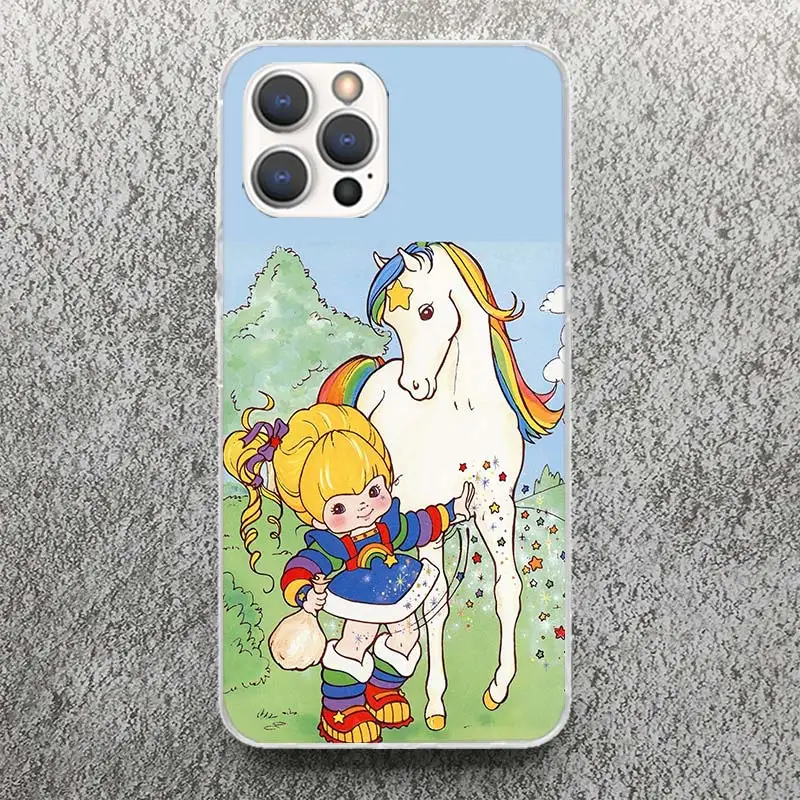 Мягкий чехол R-Rainbow Cute Brite Print для iPhone 16 15 14 13 12 11 Pro Max Art Phone Shell XS XR X SE 7 Plus 8 с узором