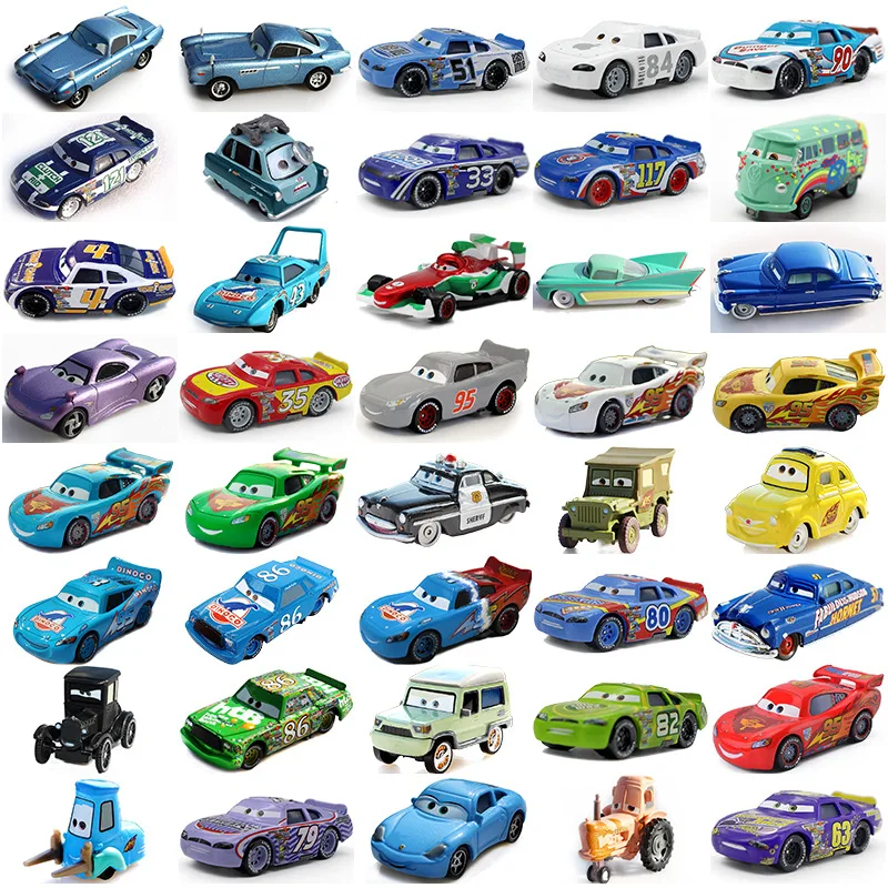 

Cars Disney Pixar Cars 2 3 Toy Lightning McQueen Mater Sheriff Alloy Metal Model Car 1:55 Metal Toys Vehicles Boy Children Gifts