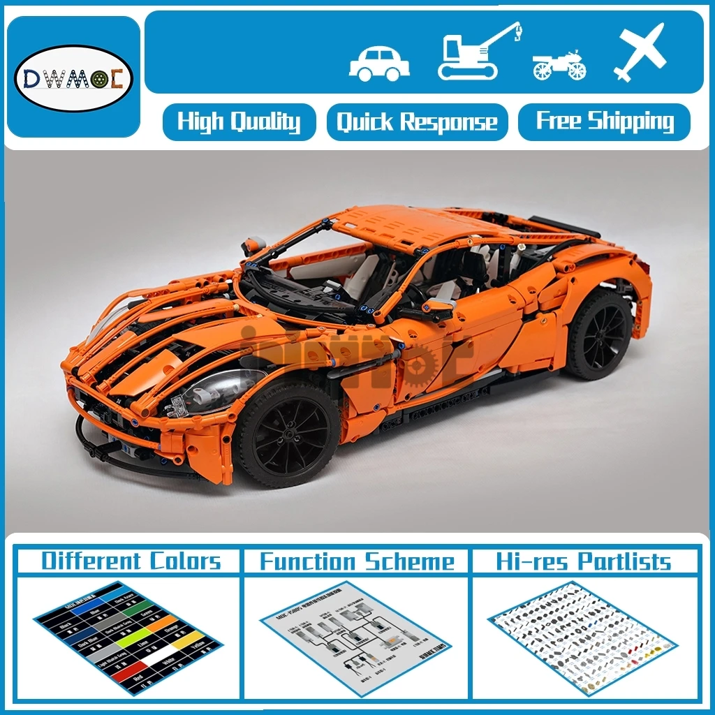 

Moc-7202 Martin DB11 super sports car Boy Gift splicing building block technology assembly 2931pcs