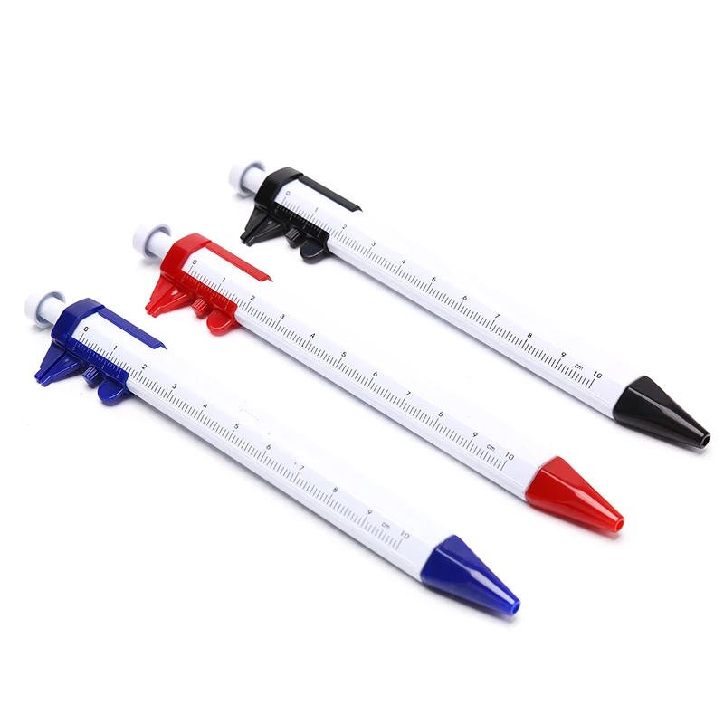 

Multifunctional Vernier Calipers Ballpoint Pen Blue Ink Multifunction Pointer Gauge Scale Ruler School Office Supplies