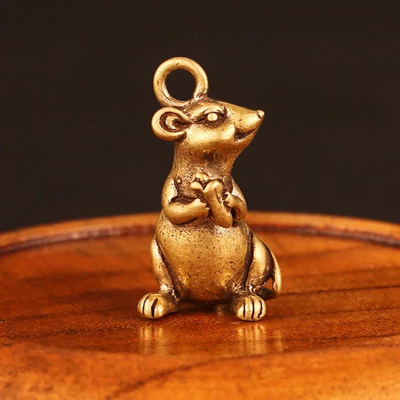 Латунный кулон в виде крысы офисный орнамент статуя 1 шт. 30*15*16 см украшение