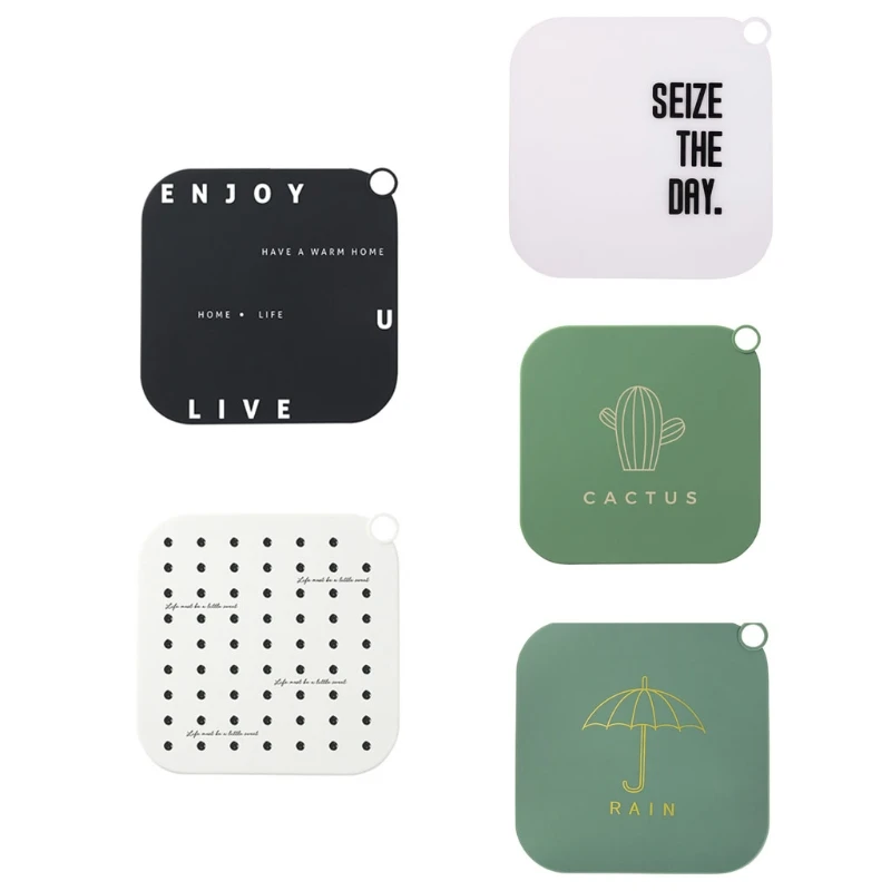 

Bathroom Floor Drain Cover Silicone Drain Stopper Kitchen Sink Deodorant Sealing Plug Square Flat Suction Cover