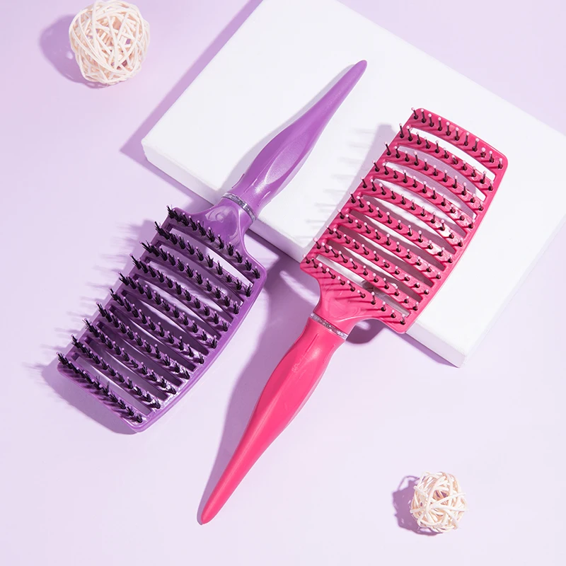 Горячая Распродажа желтая щетка для укладки салона вьющийся хвост искусственная