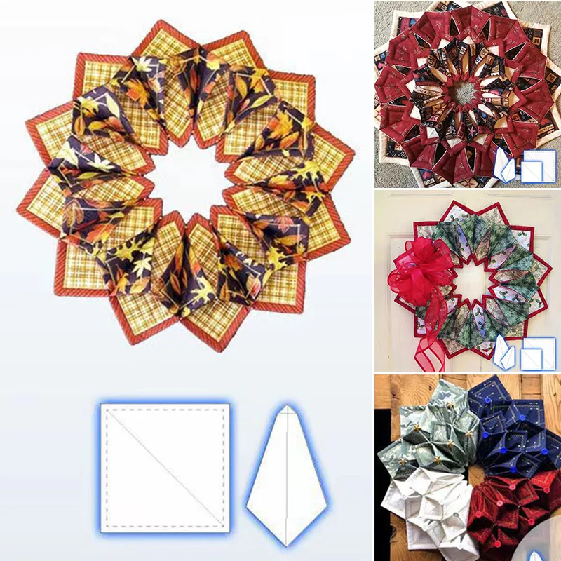 

Quilting Templates Set Acrylic Patchwork Ruler Quilting Tools Fabric Wreath Pattern Template DIY Craft Handmade Sewing Supplies