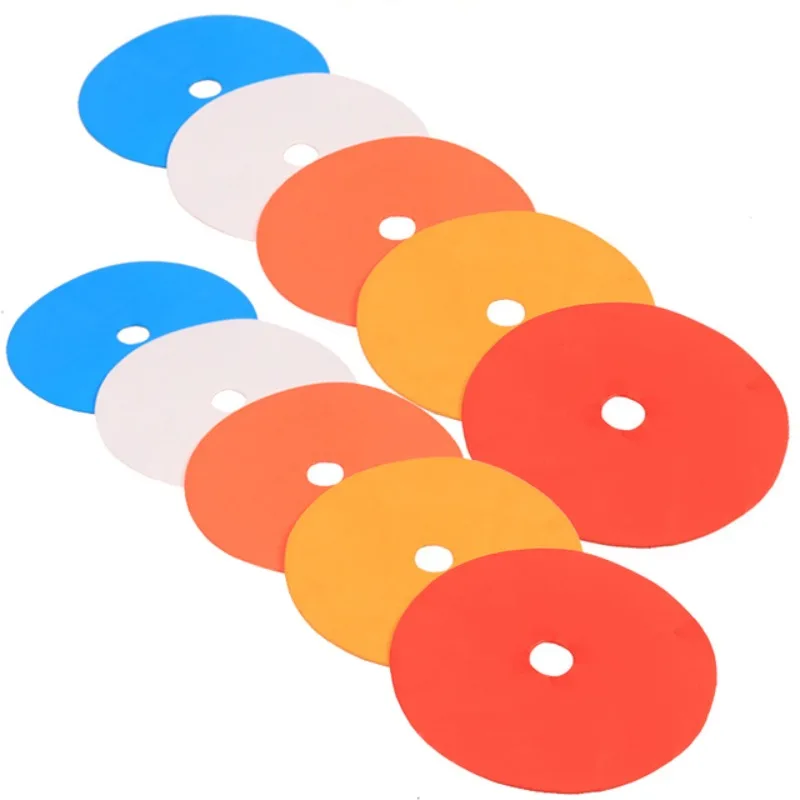 10 Pcs Basketball Flat Cones Marker Disc High Quality TPE Durable Bright Color Sign Discs Basketball Soccer Training Accessories