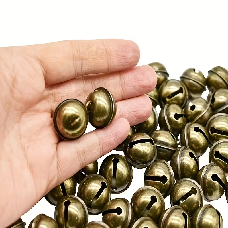 

Бронзовые новогодние колокольчики 22 мм, 50 шт