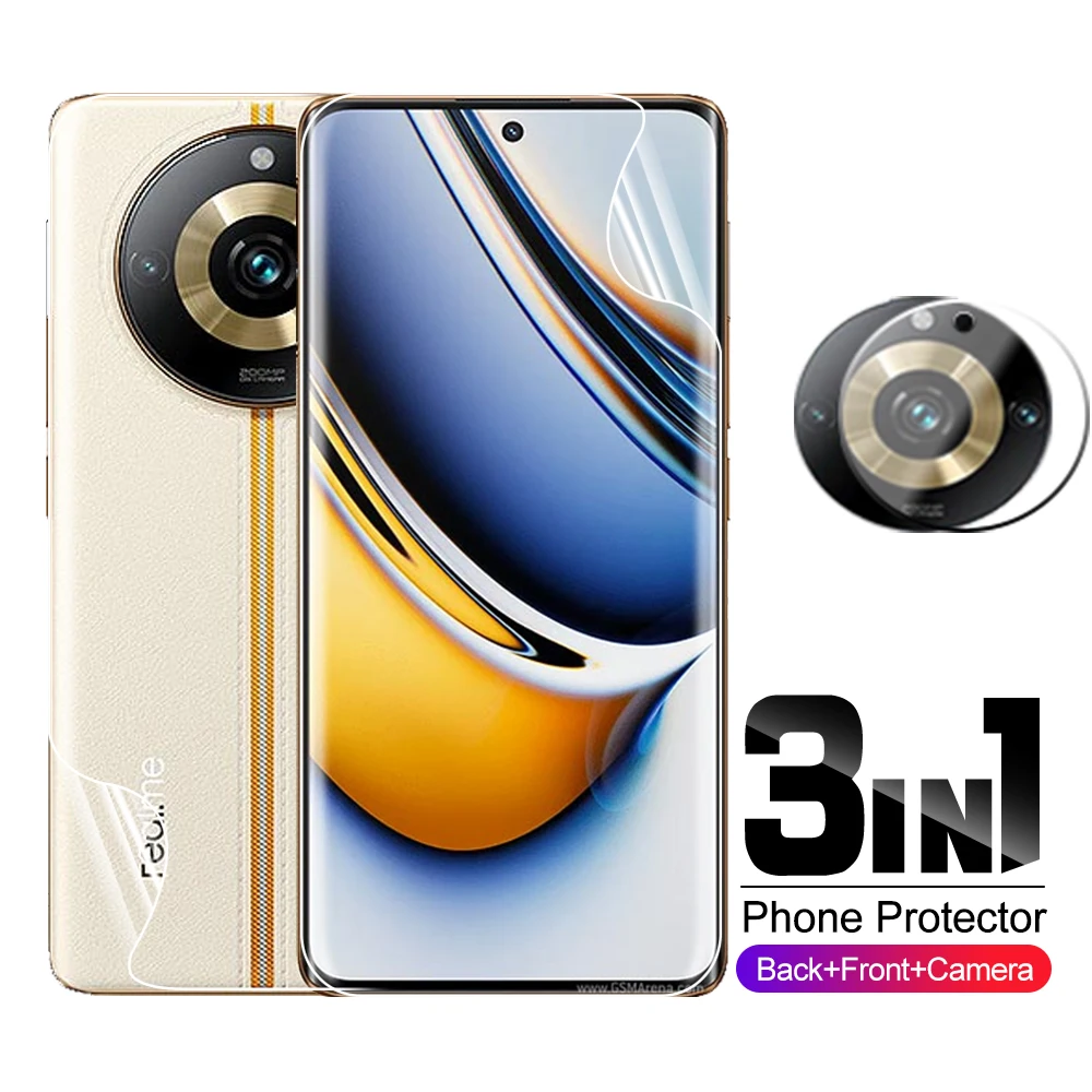 

3in1 Camera Lens Protector Hydrogel Film On For Realme 11 Pro Plus 5G Readme 11 Pro+ Realme11Pro 11Pro + Screen Protector Films