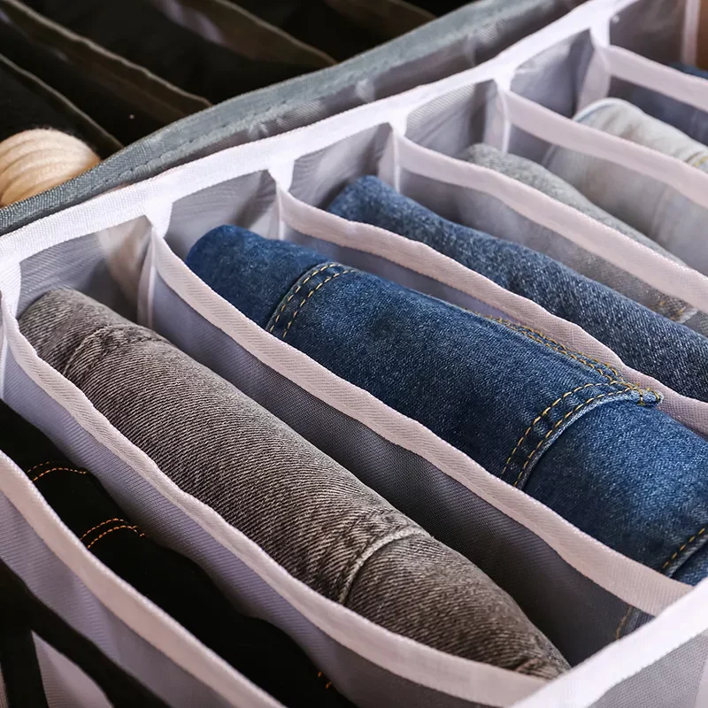 

2023NEW Large Clothing Storage Box A Foldable 7-Compartment Large-Capacity Jeans T-Shirt Storage Box For Storing Jeans And T-Shi