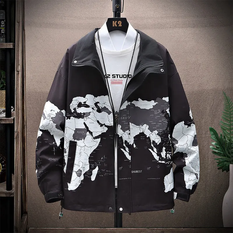 

Windbreaker Jacket Men's Winter Thickened Jacket Men's Street Style Outdoor Casual Jacket Hooded Design Sportswear