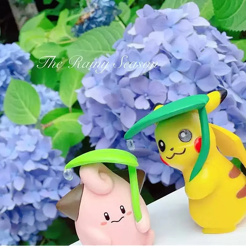 Фото Оригинальная мини-кукла TAKARA TOMY Pokémon Shitoshito Amayadori Series Goodra Snorlax Treecko, настольное украшение, игрушка, подарок на день рождения №5