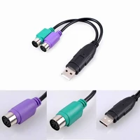 usb 2 0 male to ps2 ps2 female power cable adapter converter cable for mouse keyboard round head data cable adapter