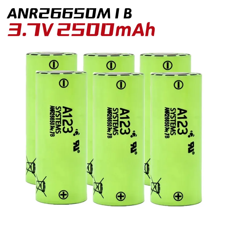 

Factory direct 2500mAh Cylindrical Battery ANR26650M1B Rechargeable Lifepo4 Battery 3.7V lifepo4 battery cell For Electric Bike