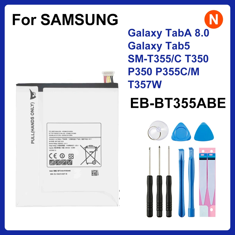 

SAMSUNG Orginal Tablet EB-BT355ABE EB-BT355ABA Battery For Samsung Galaxy TabA 8.0 Galaxy Tab5 SM-T355/C T350 P350 P355C/M T357W