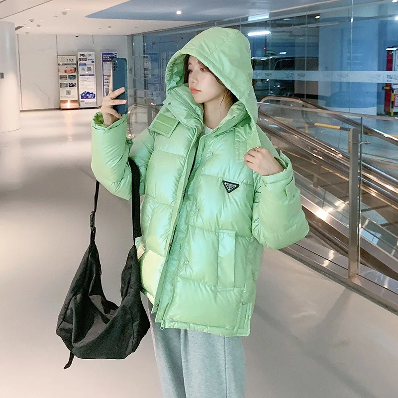 GRELLER Women's Fall Jacket 2022 Puffer Parkas Fashion Winter Ladies Coat with Hood Waterproof Oversized Jacket Warm Outerwear