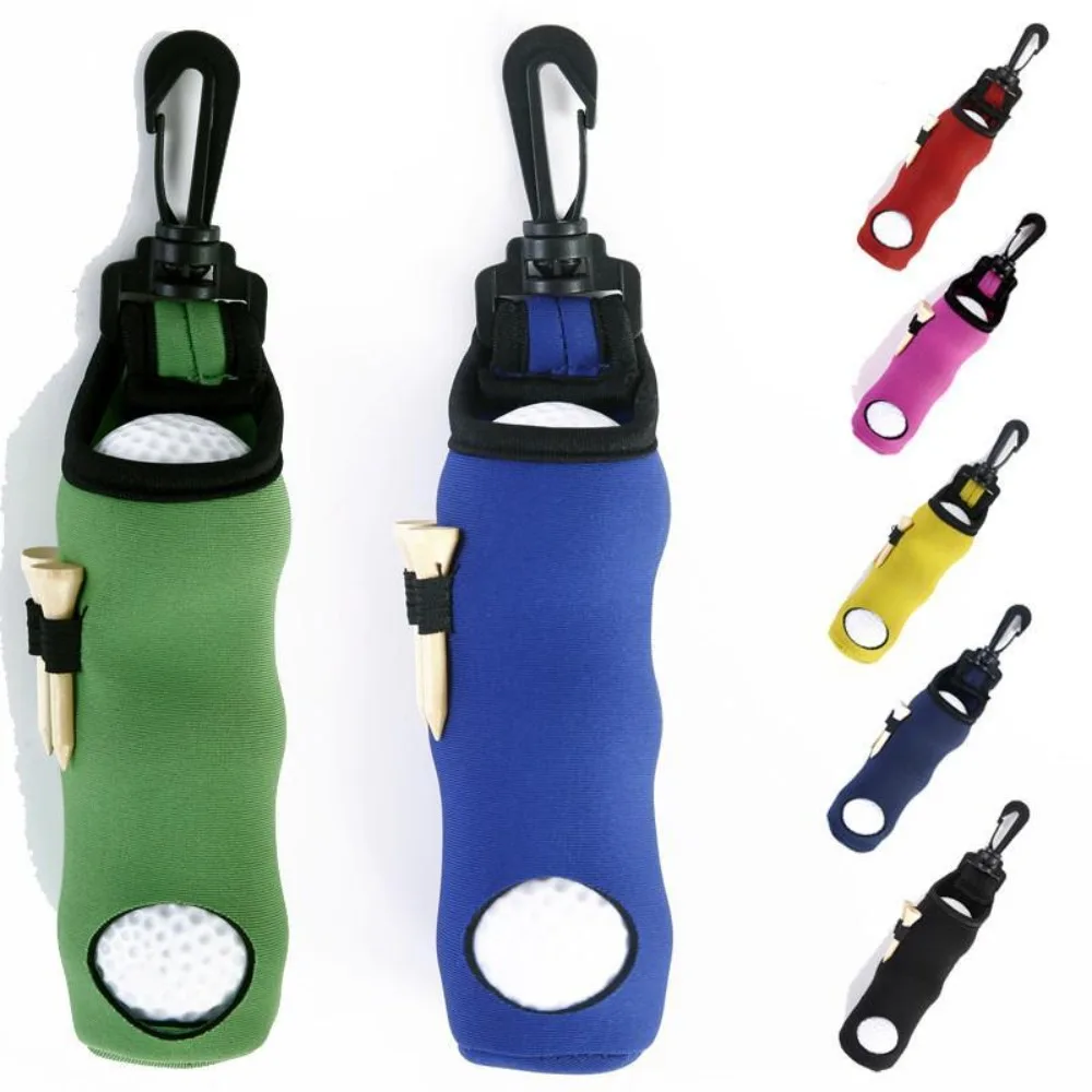 

Portable Small Golf Ball Bag Mini Waist Pack Bag 3 Ball + 3 Tee Neoprene Golf Ball Pouch with Swivel Waist Belt Clip