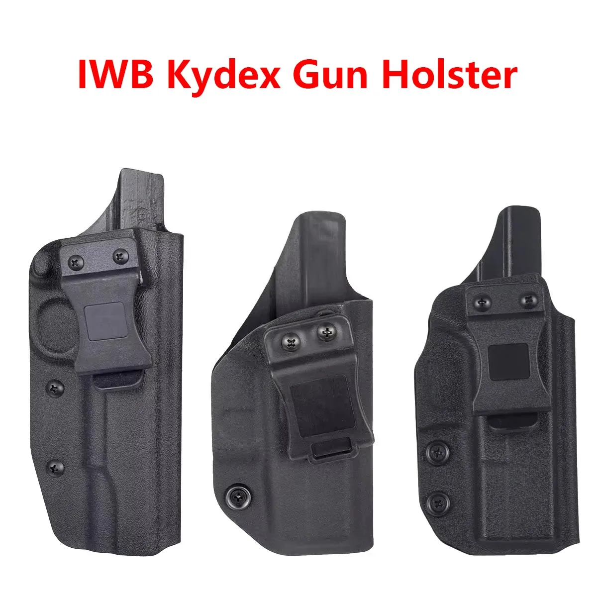 Фото Кобура для пистолета IWB Kydex для G17 G19 G26 G43 G43x CZ P07 1911, внутренний пояс, скрытый зажим для ремня, чехол для хранения пистолета №1