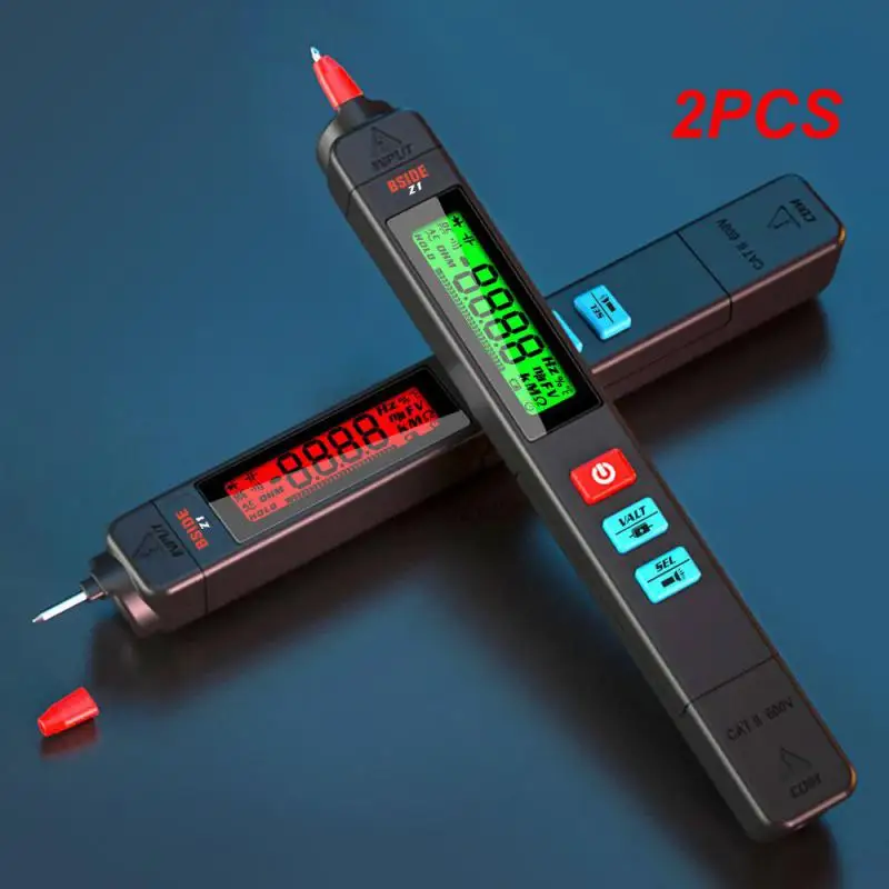 

2PCS New Voltage Detector Tester Non-contact Smart Electric pen NCV Live wire Continuity test Ohm Hz DC Digital Multimeter