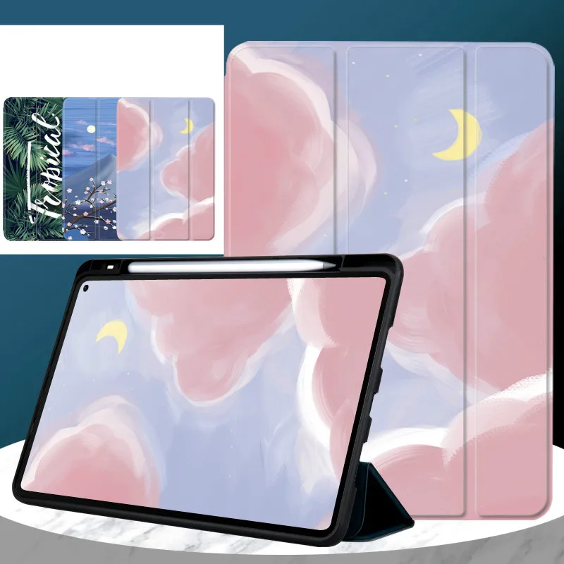 Модный чехол с принтом для Huawei MatePad 10 4 11 Pro 8 Honor V6 T10 T10S 3-складной чехол-подставка