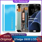 100% Оригинальный AMOLED ЖК-дигитайзер Замена для Samsung S7 Edge G935F G935A G9350 ЖК-сенсорный экран в сборе с рамкой экран